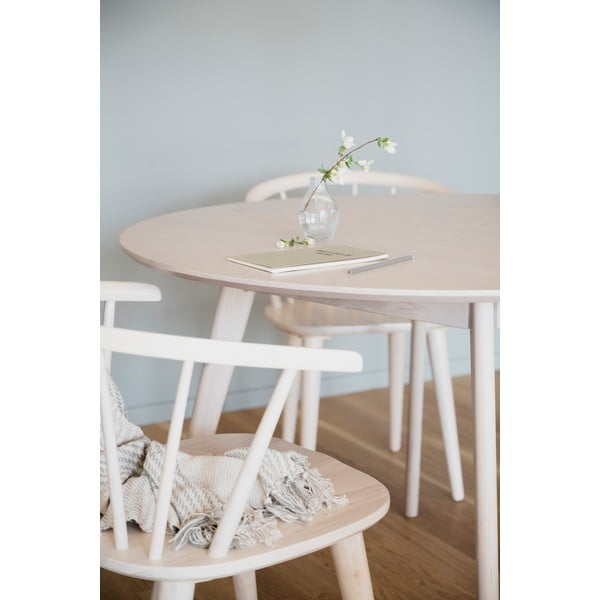 Okrugli blagovaonski stol s pločom u dekoru hrasta 115x115 cm Yumi - Rowico-image-1