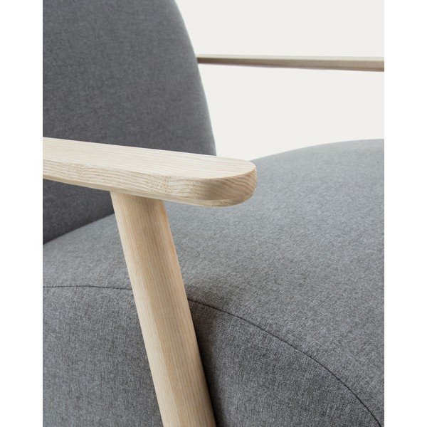 Siva fotelja Meghan – Kave Home-image-1