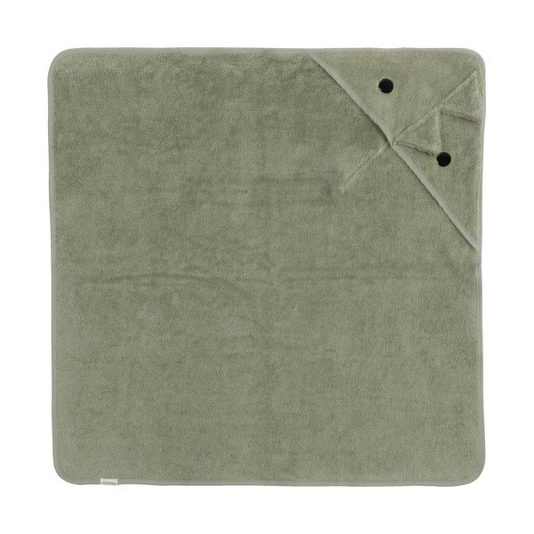 Zeleni pamučan dječji ručnik s kapuljačom 75x75 cm Dinosaur – Kindsgut-image-2