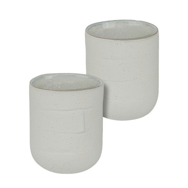 Bijele kamene šalice u setu 2 kom 0.3 l Sand Grain – Mette Ditmer Denmark