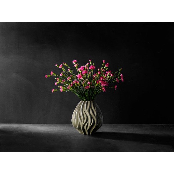 Siva porculanska vaza Morsø Flame, visina 23 cm-image-1