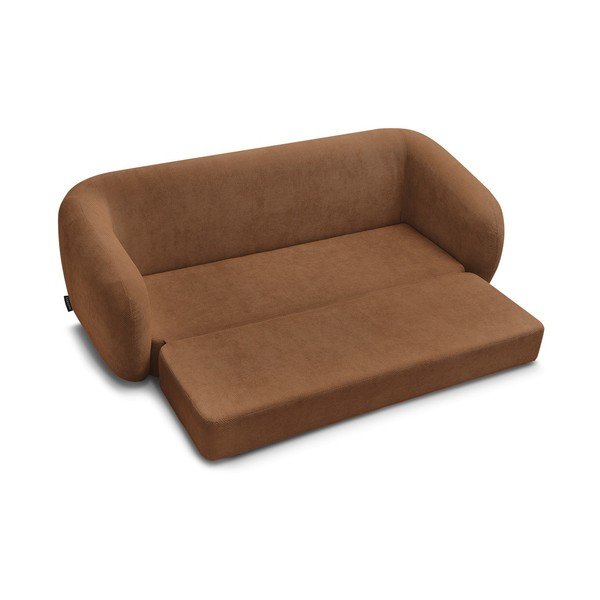 Narančasta sklopiva sofa od šenila 228 cm Neyo – Bobochic Paris-image-3