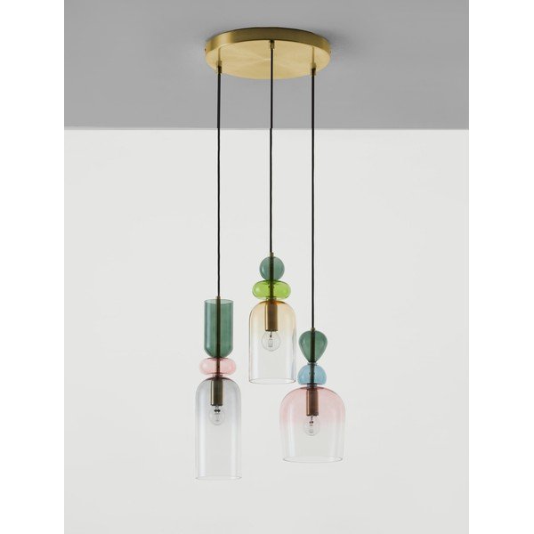Staklena viseća svjetiljka u zlatnoj boji ø 42 cm Murano – Nova Luce-image-2