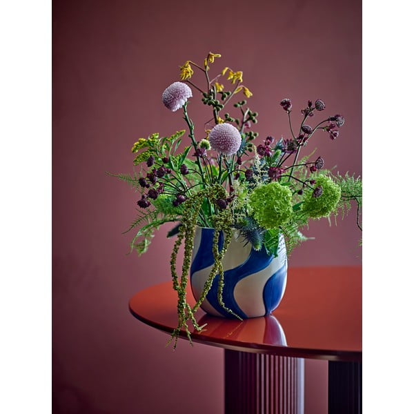 Ručno oslikana ukrasna tegla za cvijeće od kamenine ø 20,5 cm Romy – Bloomingville-image-1