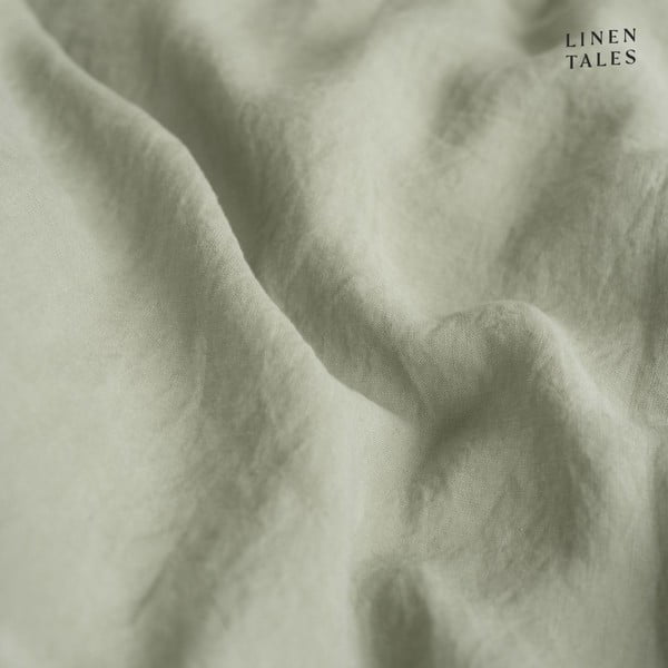 Svjetlozelena lanena jastučnica Linen Tales, 70 x 90 cm-image-2