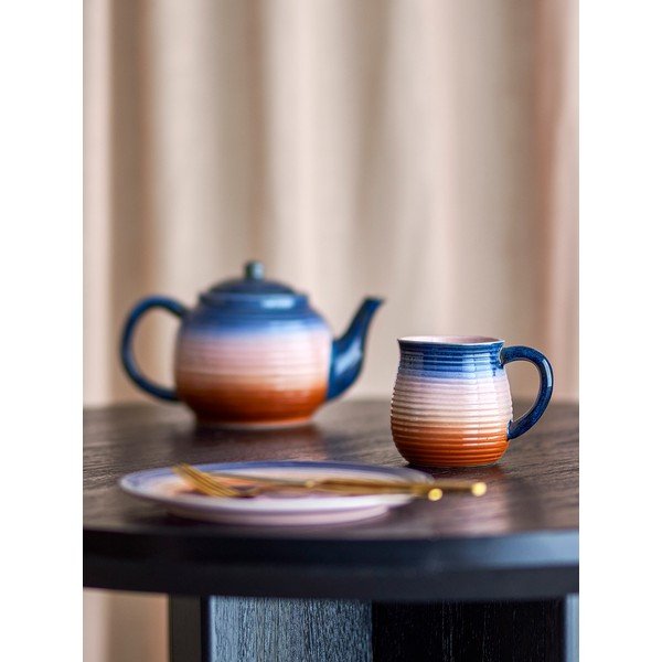 Plave/narančaste keramičke šalice u setu 4 kom 200 ml Tatum – Bloomingville-image-1