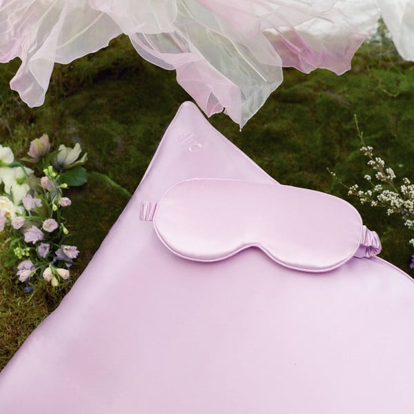 Svilena maska za spavanje u boji lavande Contour Wildflower – slip-image-4