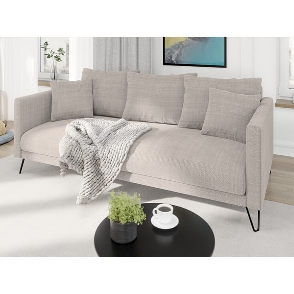 Svjetlo smeđa sofa od šenila 200 cm Freya – Ropez-image-3