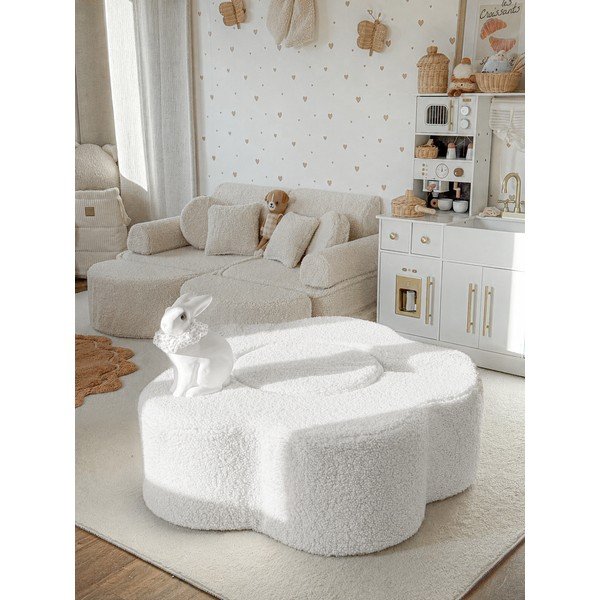 Bijeli set mekanih igrački od pjene 3 kom od boucle tkanine visina 27 cm 88x90 cm – Meowbaby-image-1