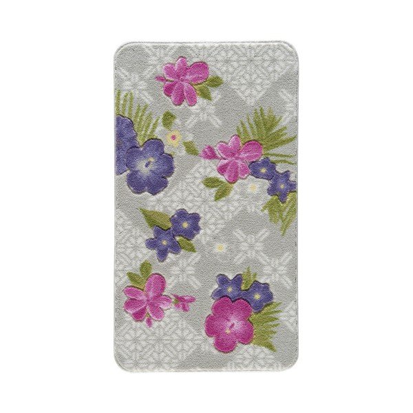 Ljubičasta prostirka za kupaonicu s uzorkom Confetti Bathmats Tropical, 80 x 140 cm-image-1
