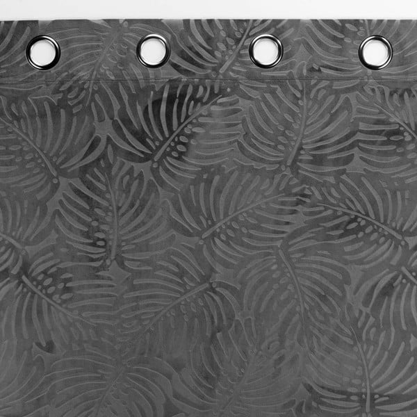 Antracitno siva zavjesa od samta 140x240 cm Analia – douceur d'intérieur-image-2