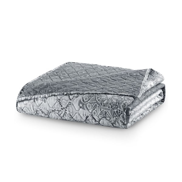 Bijelo-sivi dvostrani prekrivač od mikrovlakana DecoKing Alhambra, 260 x 240 cm-image-2