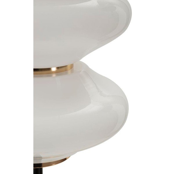 Bijela/crna stojeća svjetiljka sa staklenim sjenilom (visina 168 cm) Vintage – Mauro Ferretti-image-3