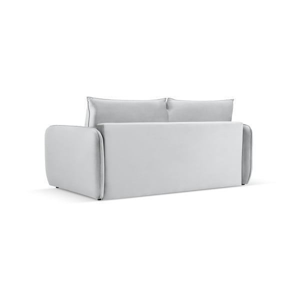 Svijetlo siva baršunasta sklopiva sofa 194 cm Vienna – Cosmopolitan Design-image-3