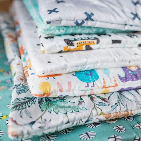 Bijeli/narančasti komplet za kolijevku Sweet Dreams – Yellow Tipi-image-1