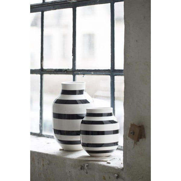 Crno-bijela vaza od kamenine Kähler Design Omaggio, visina 30,5 cm-image-2