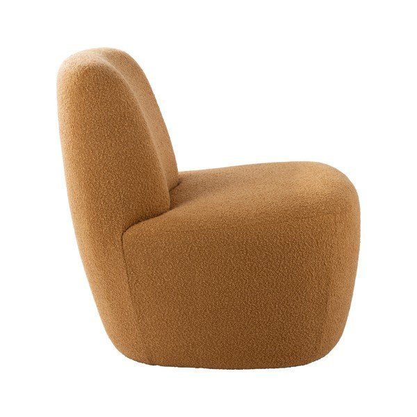 Žuta  fotelja od bouclé tkanine Ada – Leitmotiv-image-3