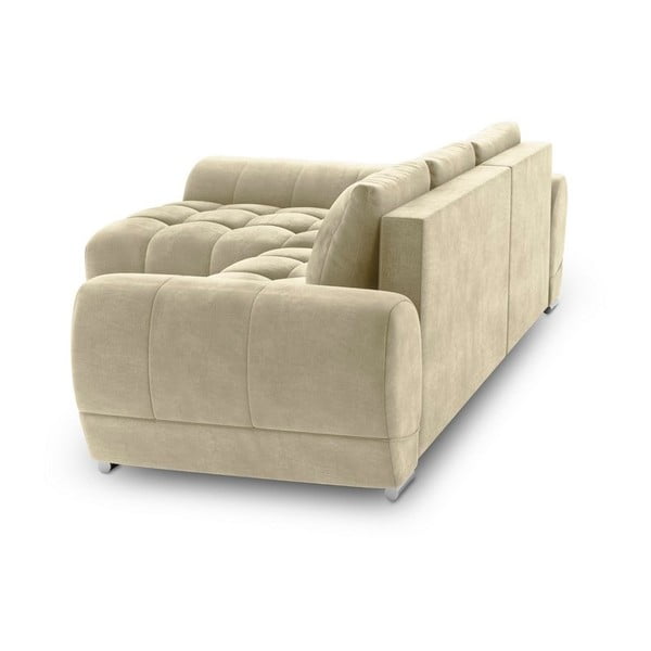 Bež baršunasta kutna garnitura Windsor & Co Sofas Nuage, lijevi kut-image-3