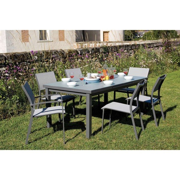 Sive metalne vrtne stolice u setu 4 kom Mistral – Ezeis-image-1