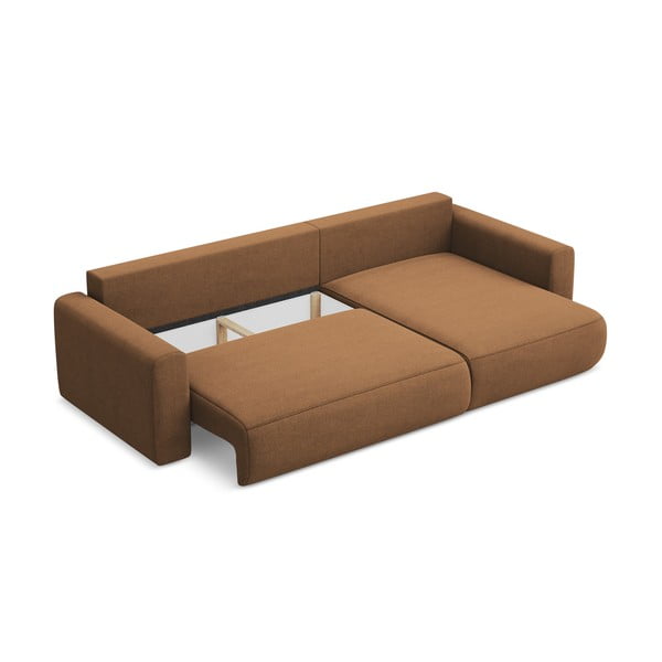 Sklopiva/s prostorom za odlaganje kutna garnitura boja terakote (s desnim kutom/s ležaljkom) Kapua – Makamii-image-3