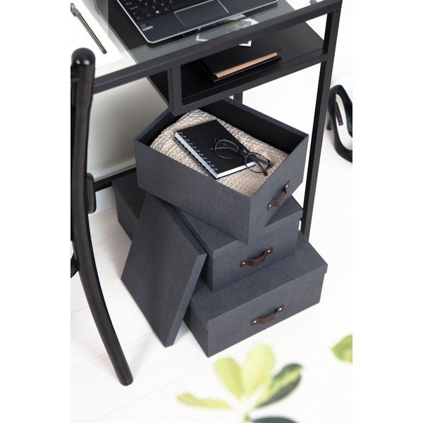 Set od 3 crne kutije za pohranu Bigso Box of Sweden Inge-image-2