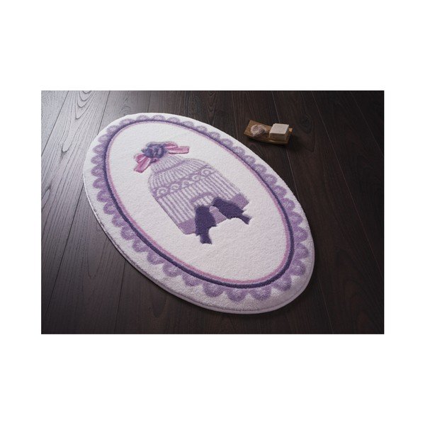 Ljubičasta prostirka za kupaonicu Confetti Bathmats Birdcage, dužina 133 cm-image-1