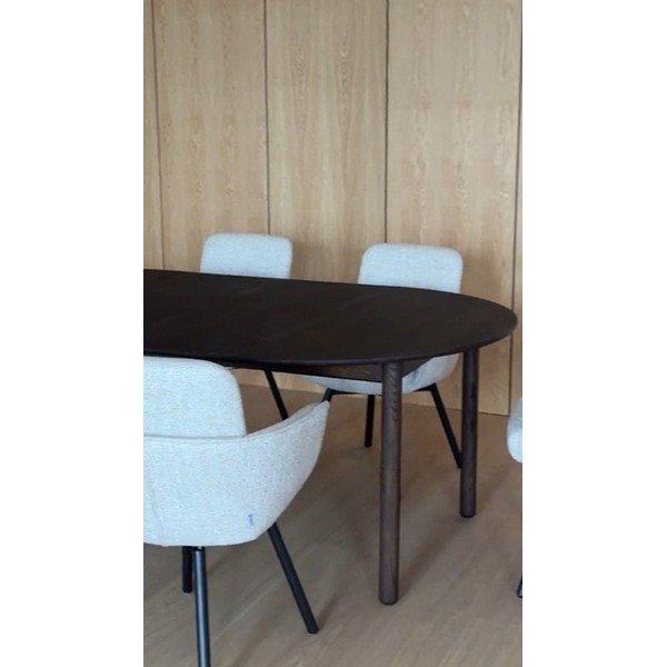 Okrugao proširiv blagovaonski stol od punog hrasta ø 120 cm Derrymore – Rowico-image-3