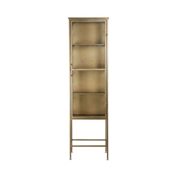 Metalna vitrina zlatne boje 47,5x170 cm Dagenham - Côté Table
