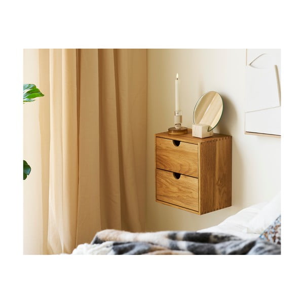 Polica s više razina od punog hrasta u prirodnoj boji 18 cm Townsville – House Nordic-image-4