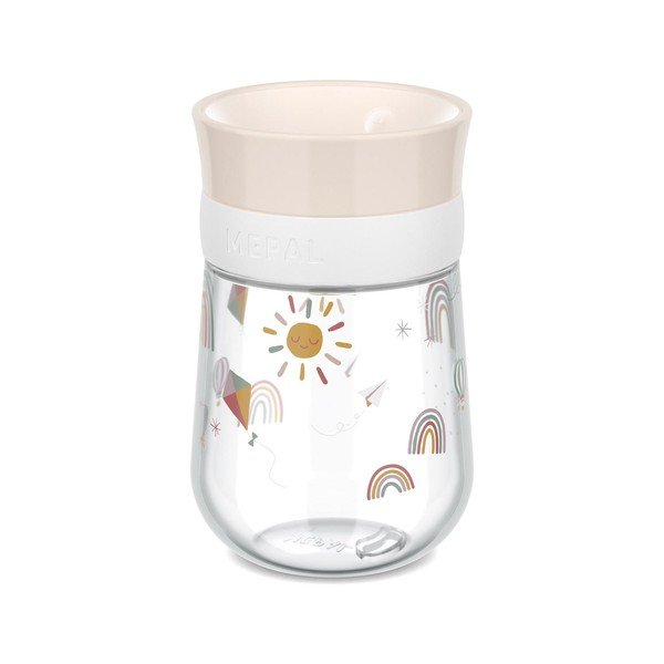 Bež plastična dječja šalica 300 ml Sunshine & Rainbow – Mepal