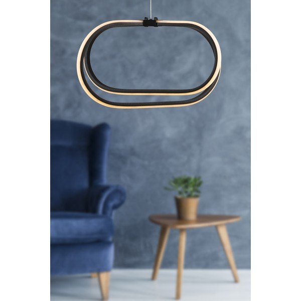 Crna metalna LED viseća svjetiljka ø 42 cm Loca – Squid Lighting-image-1