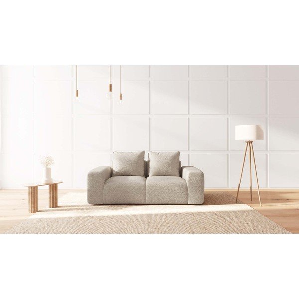 Bež sofa od bouclé tkanine 212 cm Feiro – MESONICA-image-1