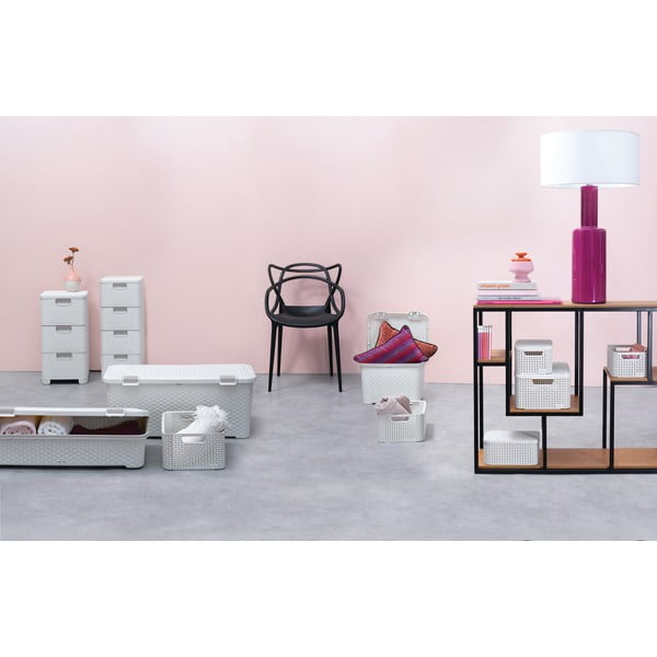 Krem plastični nizak kupaonski ormarić 33x60 cm Style – Curver-image-1