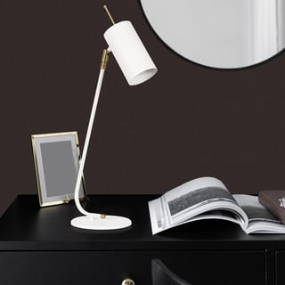 Bijela stolna lampa s metalnim sjenilom (visina 55 cm) Sivani – Opviq lights
