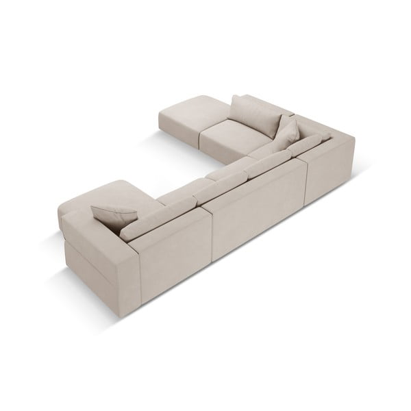 Bež kutna garnitura (s lijevim kutom/u obliku slova "U") Esther – Milo Casa-image-3