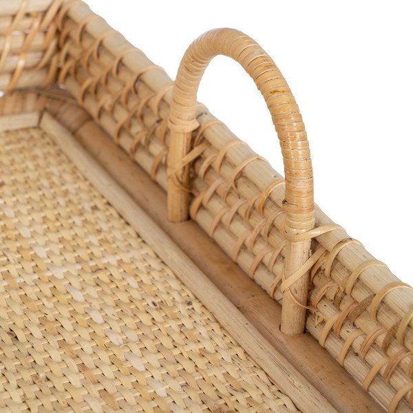 Pomoćni stol od ratana u prirodnoj boji 38x100 cm Ratán – Ixia-image-4