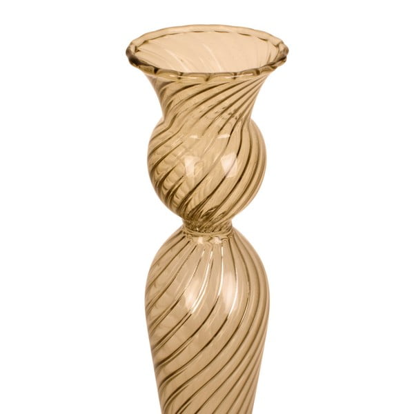Svjetlosmeđi stakleni svijećnjak PT LIVING Swirl, visina 26,5 cm-image-3