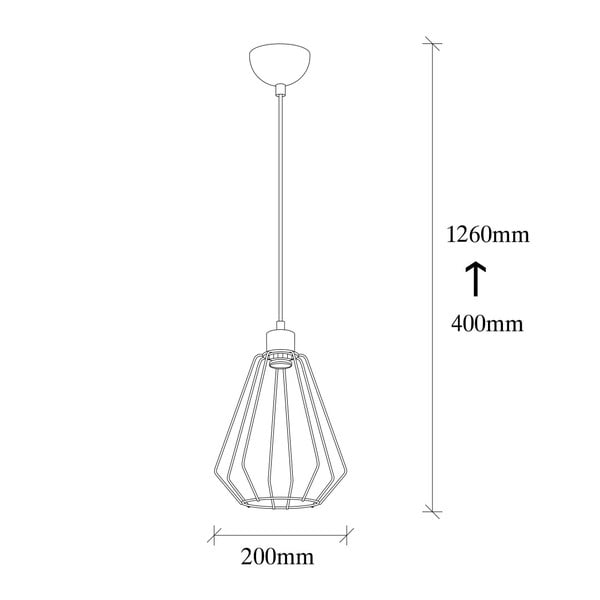 Crna metalna viseća svjetiljka Opviq lights Mando-image-3