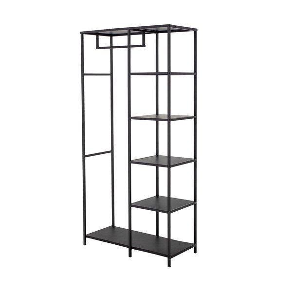 Crni metalni stalak za odjeću 90x183x40 cm Valde – Bloomingville