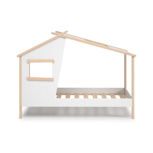 Bijeli dječji krevet od masivnog bora u obliku kućice 90x190 cm Luba – Marckeric