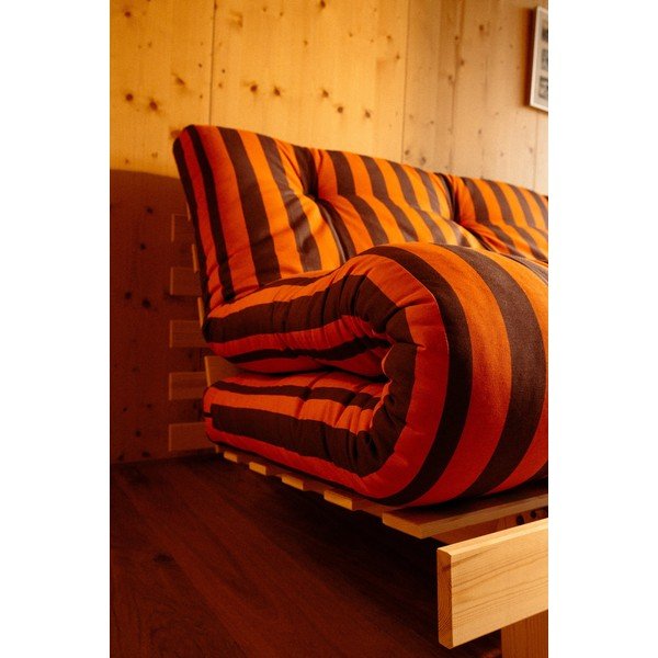 Narančasta/smeđa futon/drvena fotelja Roots – Karup-image-4