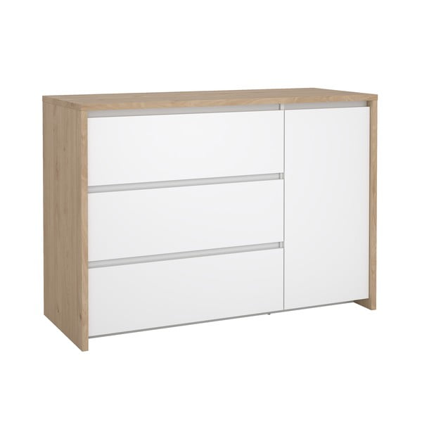 Bijela/u prirodnoj boji komoda u dekoru hrasta 119x84x48 cm Next – Tvilum-image-2