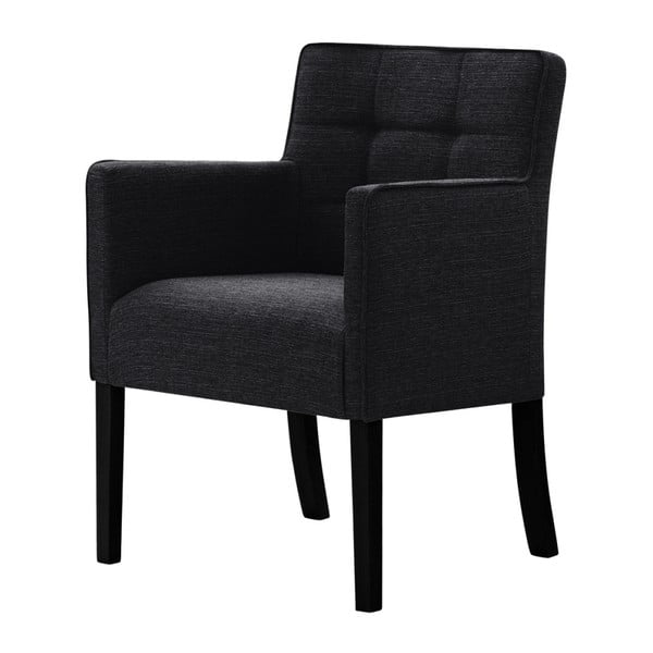 Crna stolica s nogama od crne bukve Ted Lapidus Maison Freesia