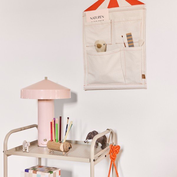 Krem tekstilni viseći organizator 40x1x60 cm Circus – OYOY Mini-image-2