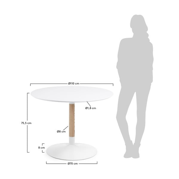 Blagovaonski stol Kave Home Tic, ⌀ 110 cm-image-3