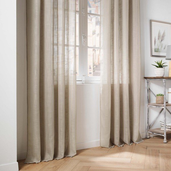 Smeđa prozirna zavjesa 140x280 cm Haltona – douceur d'intérieur-image-4