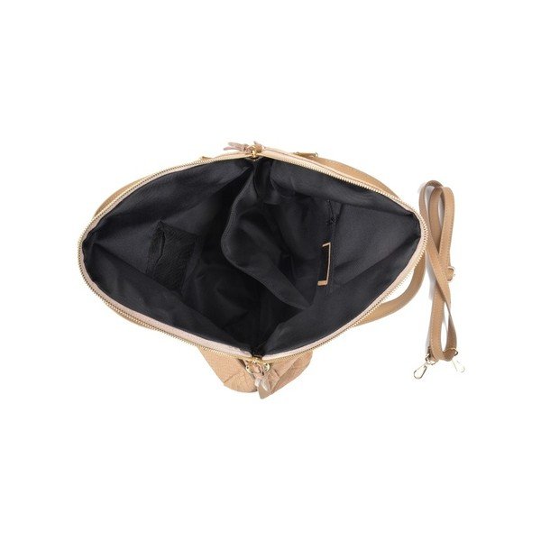 Bež kožna torbica Ferrla Hobo bež boje-image-4