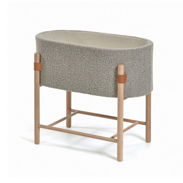 Sivi dječji krevetić Kave Home Adara