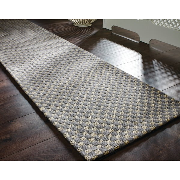 Tamno sivi tepih od jute Flair Rugs Check, 160 x 230 cm