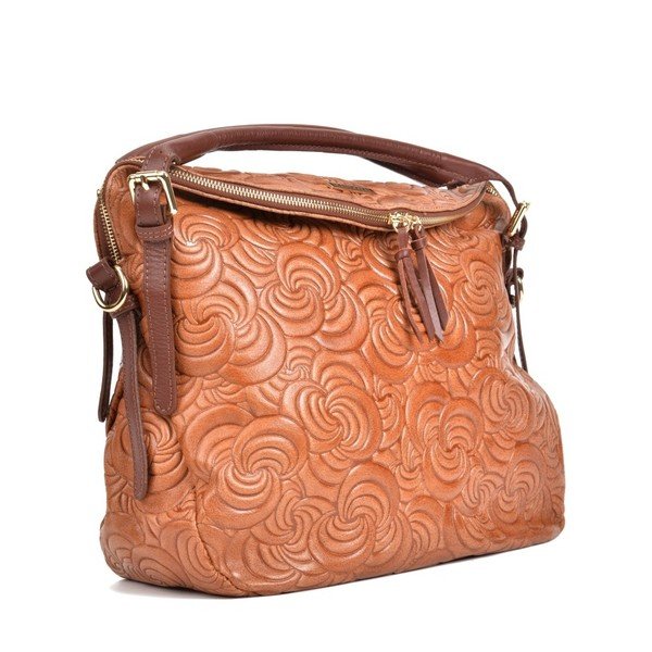 Konjak smeđa kožna torbica Mangotti Bags Ethel-image-4